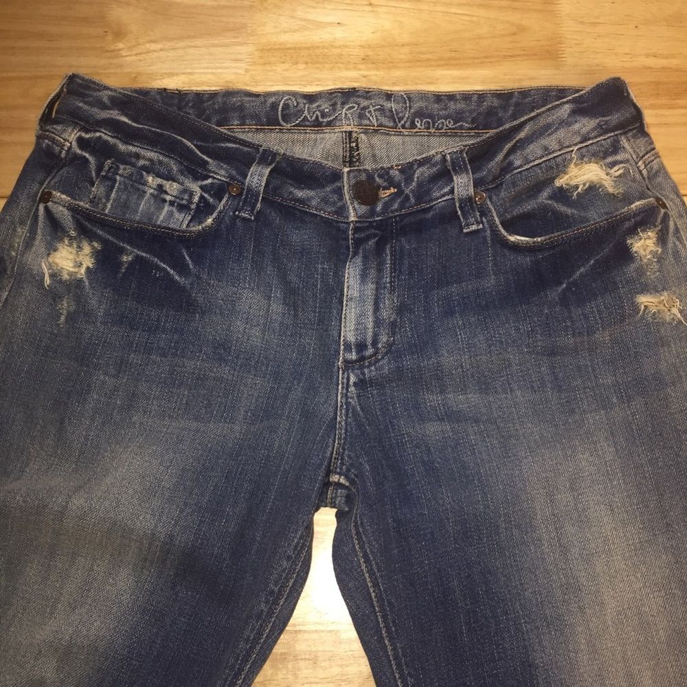 NWT Chip & Pepper Distressed Bootcut Jeans W32 L34